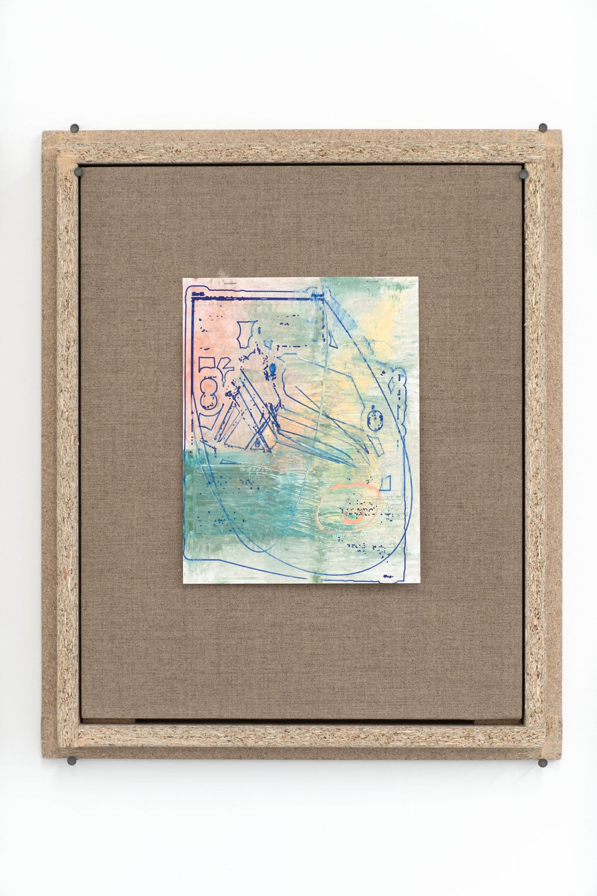 Marissa Lee Benedict and David Rueter, Oblique Sextant, 2020, Oil pastel and EXPO marker on Rite in the Rain paper, 19 x 23 inches