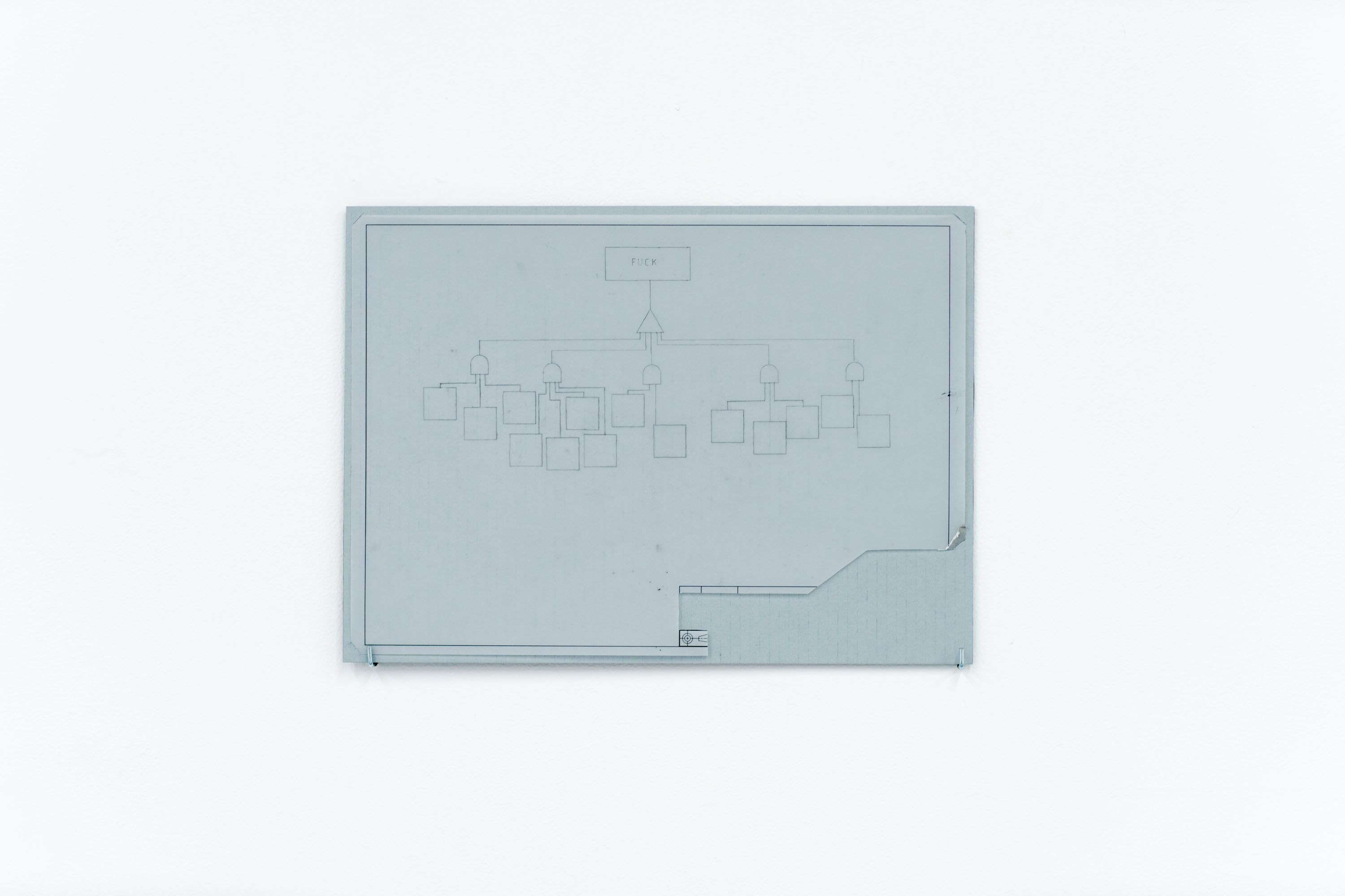 Marissa Lee Benedict and David Rueter, Fuck, 2019, Graphite on vellum, 16.5 x 11.8125 inches